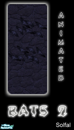 Sims 2 — Animated Bats 2 by solfal — Animated bats at the wall. Combine with Animated bats to get a more natural look. 