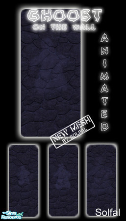 Sims 2 — Animated Ghoost at the  Wall by solfal — Will he come and get you.....