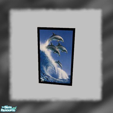 Sims 2 — Dark Design's Painting - Dolphins by Dark_Design — One in a set of six paintings.