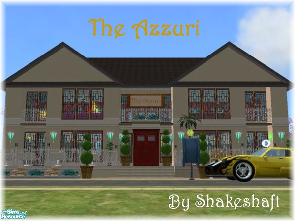 Sims 2 — The Azzuri by Shakeshaft — This is a Restaurant with outdoor eating area's and a Disco on the upper floor, a