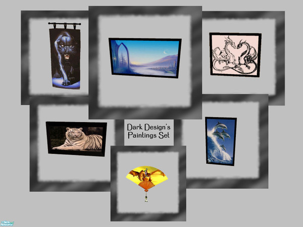 Sims 2 — Dark Design's Painting Sets by Dark_Design — This is a set of six painting.