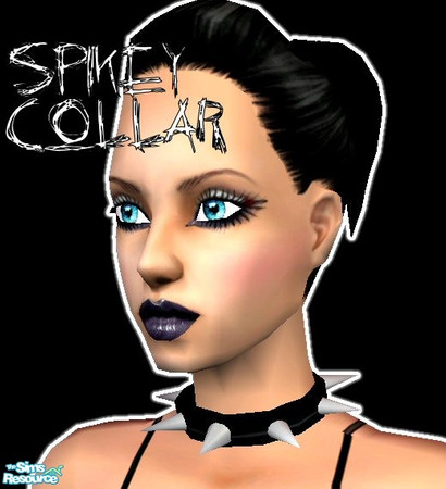 Sims 2 — Spikey Collar by Lola — Gothic Spikey Collar.