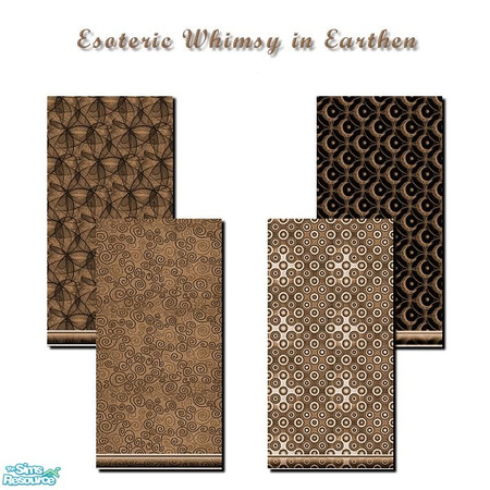 Sims 2 — Esoteric Whimsy Earthen by iwubu — Odd and fanciful. These walls are made to bring out the creative and