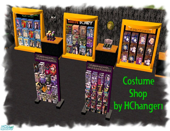 Sims 2 — Halloween Costume Shop by HChangeri — How can any self respecting sim have a Halloween party without visiting