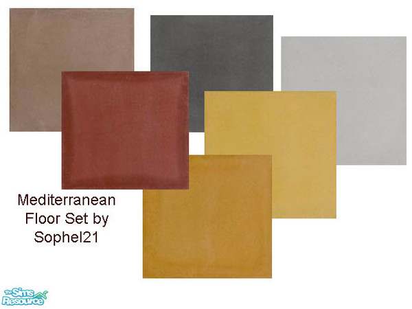 Sims 2 — Mediterranean Floor Set by TSR Archive — Here is a mediterranean floor set. Tiles for a mediterranean sim home.