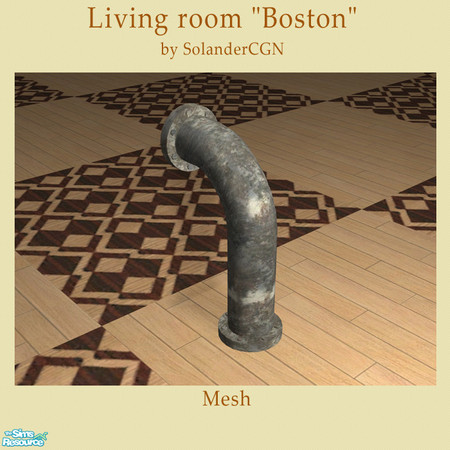 Sims 2 — Livingroom "Boston" - Curved pipe by SolanderCGN — Curved pipe as part of the "Boston"