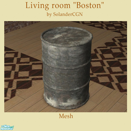 Sims 2 — Livingroom "Boston" - Barrel by SolanderCGN — Barrel as part of the "Boston" living room set