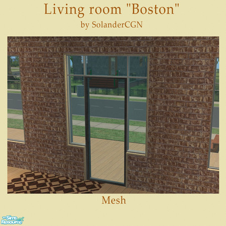 Sims 2 — Livingroom "Boston" - Door by SolanderCGN — Door as part of the "Boston" living room set by