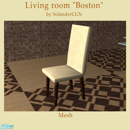 Sims 2 — Livingroom "Boston"  - Dining chair by SolanderCGN — Dining chair as part of the "Boston"