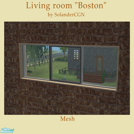 Sims 2 — Livingroom "Boston" - Window02 diag by SolanderCGN — Diagonal version of the Window02 of the
