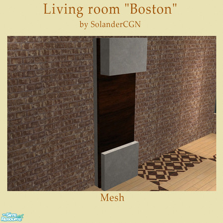 Sims 2 — Livingroom "Boston"  - Wallcover 03 by SolanderCGN — Wallcover as part of the "Boston"