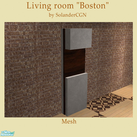 Sims 2 — Livingroom "Boston" - Wallcover 02 by SolanderCGN — Wallcover as part of the "Boston" living