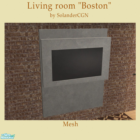 Sims 2 — Livingroom "Boston" - TV by SolanderCGN — TV as part of the "Boston" living room set by