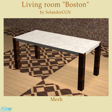 Sims 2 — Livingroom "Boston"  - Table by SolanderCGN — Table as part of the "Boston" living room set