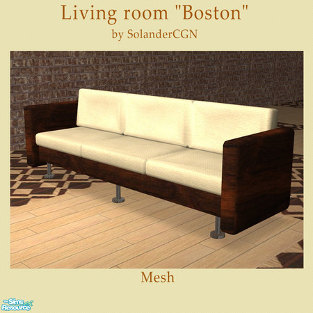Sims 2 — Livingroom "Boston" - Sofa (large) by SolanderCGN — Large sofa as part of the "Boston"