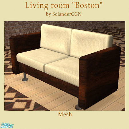 Sims 2 — Livingroom "Boston" - Sofa (small) by SolanderCGN — Small sofa as part of the "Boston"