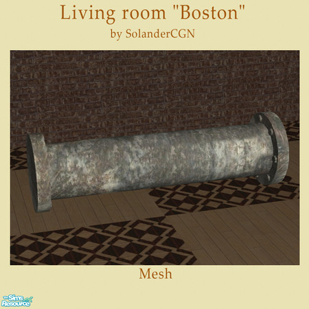 Sims 2 — Livingroom "Boston" - Ceiling pipe2 by SolanderCGN — Straight pipe as part of the "Boston"