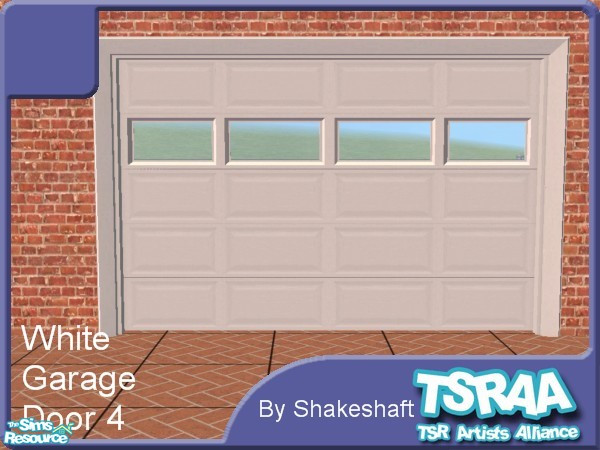 Sims 2 — White Garage Door 4 by Shakeshaft — Requested Recolour of the Maxis Garage Door. ** TSRAA Member **