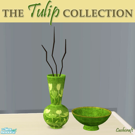 Sims 2 — The Tulip Collection--Hues of Green by Cashcraft — Recolors of the "Comfy Living InStyle," decorative