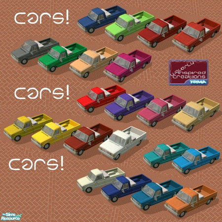Sims 2 — Smord Hot Hues by Waverly — "Normal" colors for your cars from DuPont's "Hot Hues"