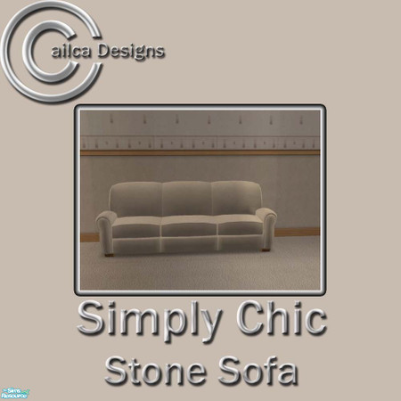 Sims 2 — Simply Chic Stone Sofa by Cailca — A living/dining room set that matches my Simply Chic Walls. The furniture