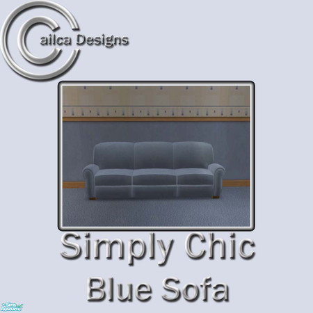 Sims 2 — Simply Chic Blue Sofa by Cailca — A living/dining room set that matches my Simply Chic Walls. The furniture