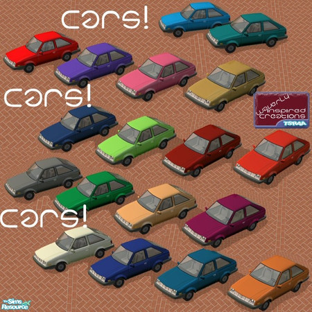 Sims 2 — Smoogo Hot Hues by Waverly — "Normal" colors for your cars from DuPont's "Hot Hues"