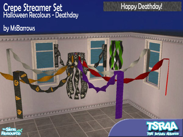 Sims 2 — MsB - Crepe Recolour - Deathday by MsBarrows — Wish your expiring elders a Happy Deathday with this morbid
