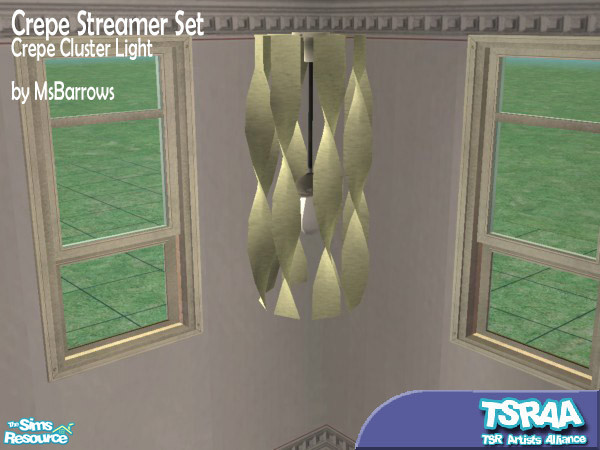 Sims 2 — MsB - Crepe Cluster Light MESH by MsBarrows — Spice up your next party with this twisted crepe cluster light.