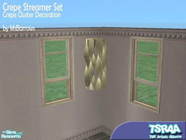 Sims 2 — MsB - Crepe Cluster MESH by MsBarrows — Spice up your next party with this twisted crepe cluster. Available in