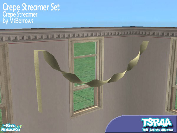 Sims 2 — MsB - Crepe Streamers MESH by MsBarrows — Spice up your next party with these twisted crepe streamers. Available