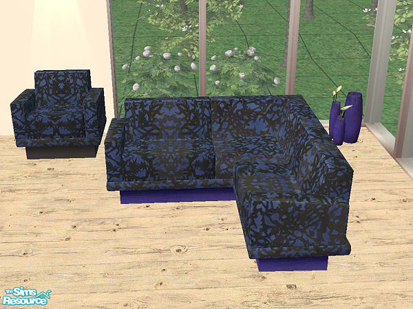 Sims 2 — Sectional midnight coral by linegud — Love those sectional sofas but want to spice them up a little... Then