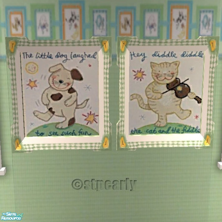Sims 2 — Hey Diddle Art Dog by STP Carly — Hey Diddle Diddle Nursery Set includes: crib, crib bedding, potty, high chair,