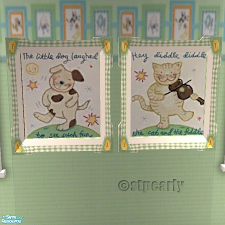 Sims 2 — Hey Diddle Art Cat by STP Carly — Hey Diddle Diddle Nursery Set includes: crib, crib bedding, potty, high chair,