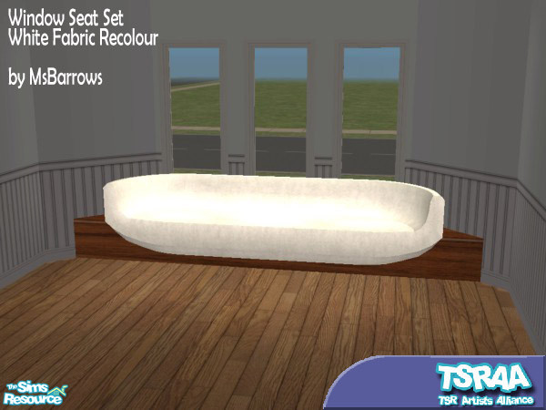 Sims 2 — MsB - Winseat Recolour  - White Fabric by MsBarrows — Recolour for the window set sofa in a white fabric.