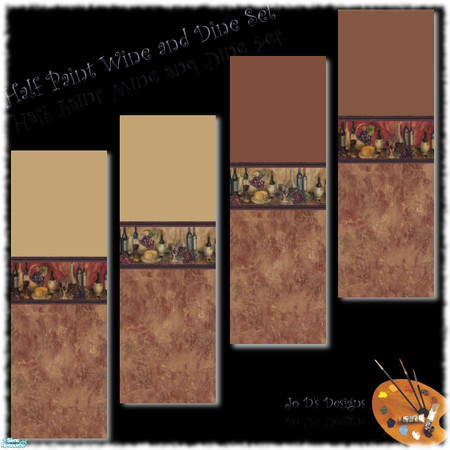 Sims 2 — Half Paint Wall Collection by simmaniac2005 — Enjoy!