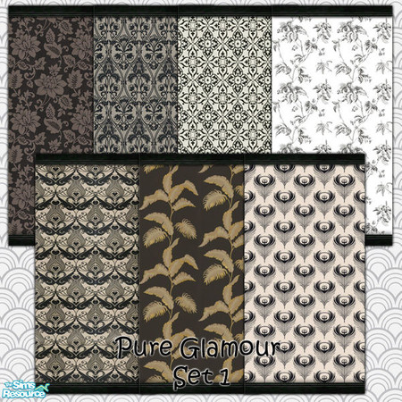 Sims 2 — Glamour - Set1 by Donnha — Add a touch of glamour to your simmies homes, with these stunning wallpapers.