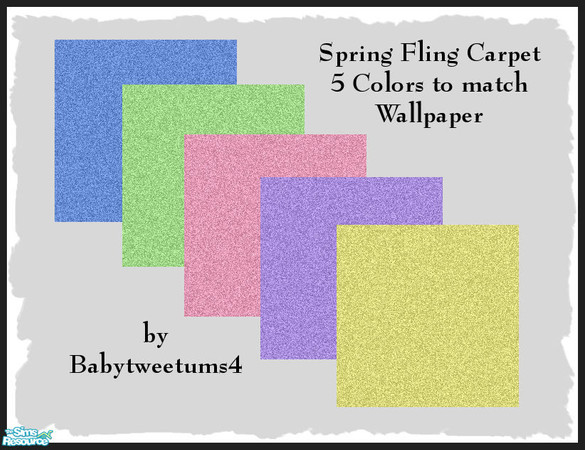 Sims 2 — Spring Fling Carpet by babytweetums4 — This carpet was made to match my Spring Fling wallpaper. Included colors