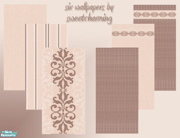 Sims 2 — wallpaper set 1 by sweetcharming — This set consists of six beautiful wallpapers: twice unicolor, twice with