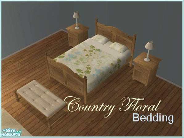 Sims 2 — Country Floral Bedding by bethbrit — A set of bedding inspired by the country. No mesh needed.