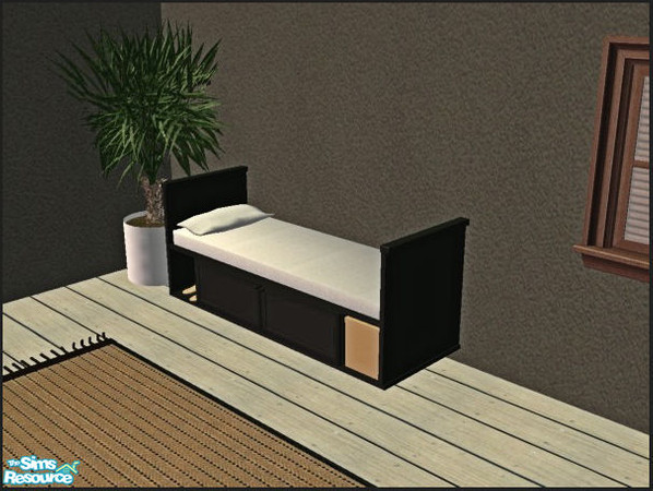 Sims 2 — Chrissy Surfer Bed in Black - Bottom bed by ~Monica~ — Enjoy ;)