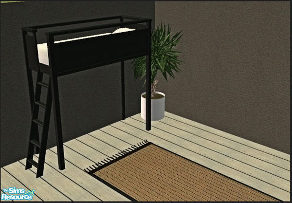 Sims 2 — Chrissy Surfer Bed in Black - Top bunk by ~Monica~ — Enjoy ;)