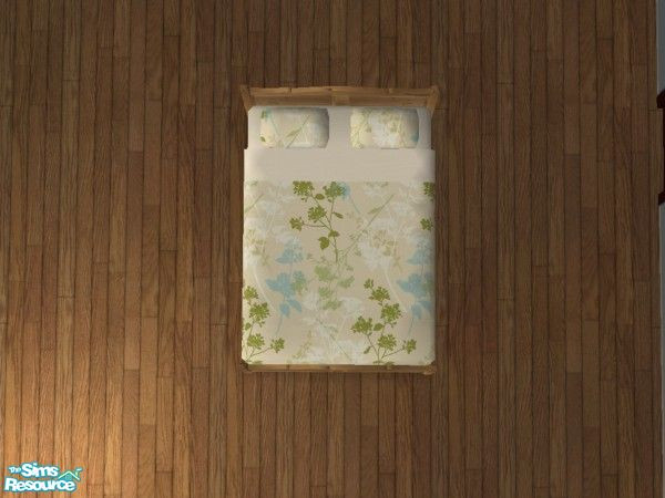 Sims 2 — Country Floral Bedding - Green Floral by bethbrit — A set of bedding inspired by the country. No mesh needed.