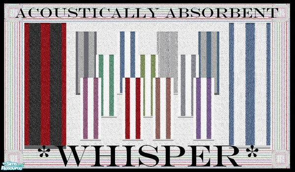 Sims 2 — Whisper and Whisper Plus by Lorah — WHISPER Uniquely engineered acoustically absorbent wallcoverings made of