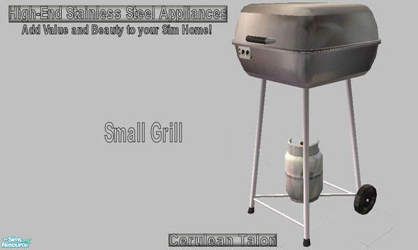 Sims 2 — Stainless Steel Appliances - Small Grill by Cerulean Talon — Ready to move into that upscale home or perhaps