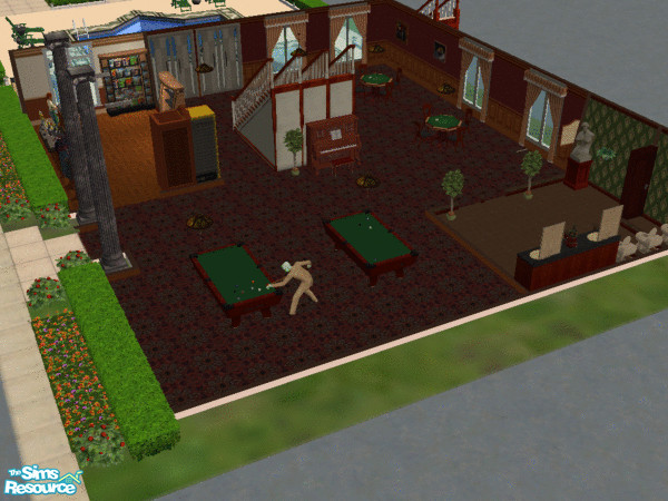 Sims 2 — Wimpy Plaza by wimpy1968 — Tired of 12 stop shopping? This small lot nearly has it all. Downstairs, sims can