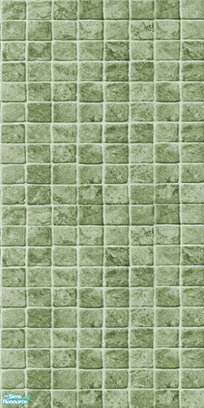 Sims 2 — Rough Hewn Tile Dk Green Full by SimsLvrGrl — Ancient-modern stone tile walls and floors with a non-skid finish!