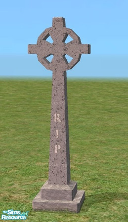 Sims 2 — Gravestones - High Cross by Bitzybus — A set of 8 decorative gravestones to decorate the cemetary.