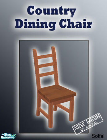 Sims 2 — Country Dining Chair by solfal — New items that match the country counter set