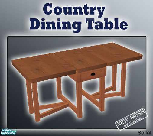 Sims 2 — Country Dining Table by solfal — New items that match the country counter set